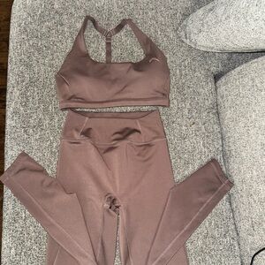 Oner Reactive Brown Sports Bra and Leggings Set